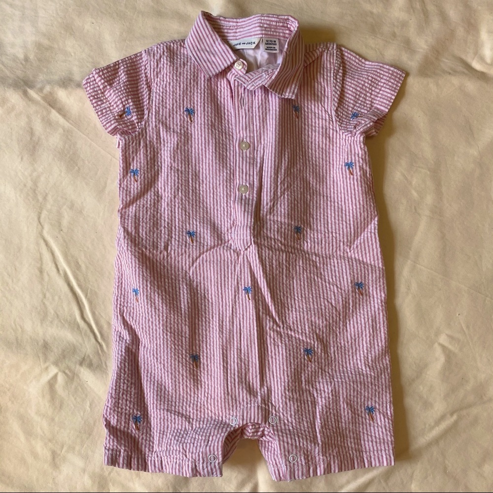 Janie and Jack palm tree romper